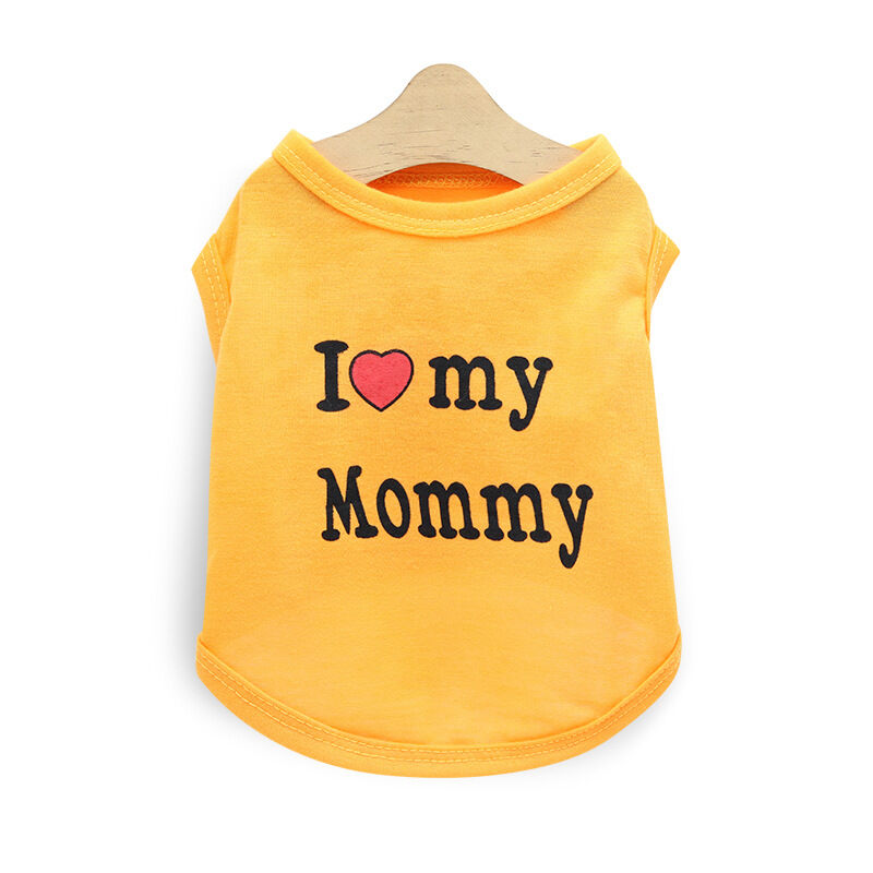 Pet products 4-Piece Pet Vest Set for Summer - Includes 4 Versatile Vests with I ❤️ my Mommy Message, Lightweight Breathable Fabric Perfect for Dogs and Cats in Warm Weather（L） - Image 4